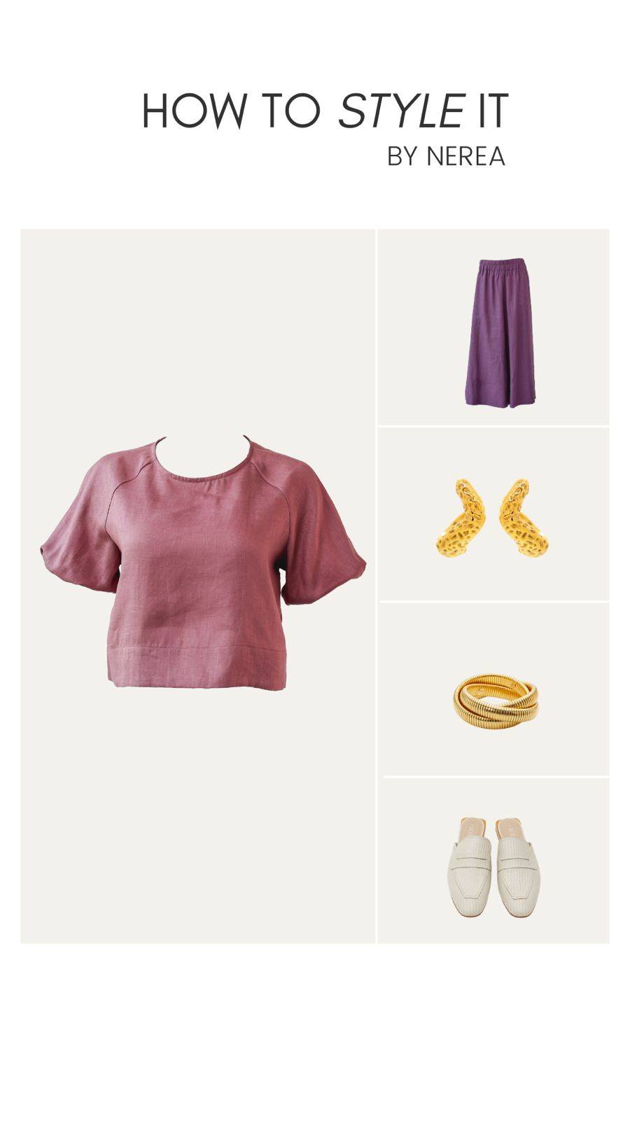 Linen Bruce Top Dusty Pink