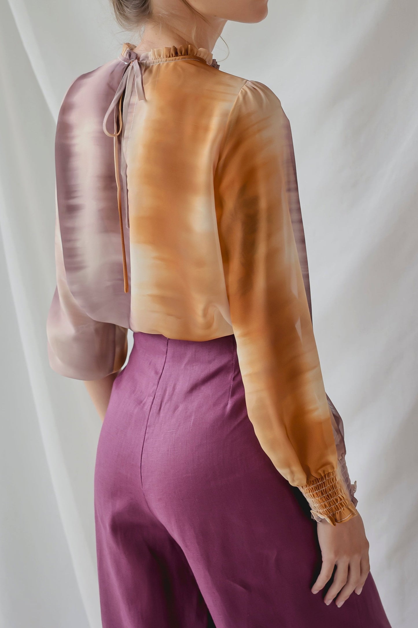 Long Sleeve Blouse Tye-dye