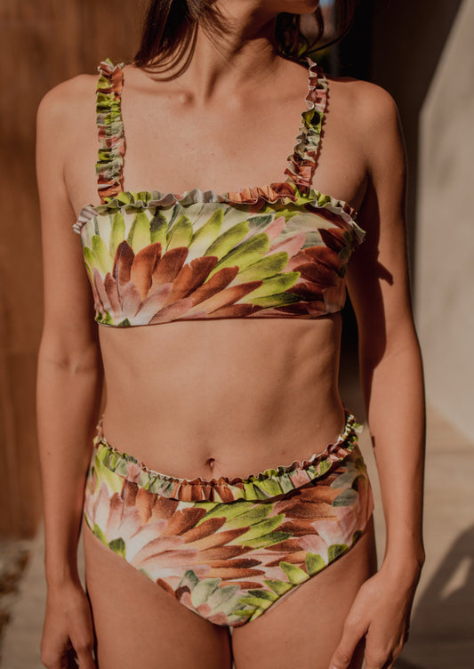 VIBRANT PALMS TWO PICE SWIMSUIT