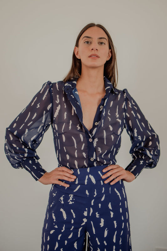 HELEN BLOUSE | DEEP BLUE