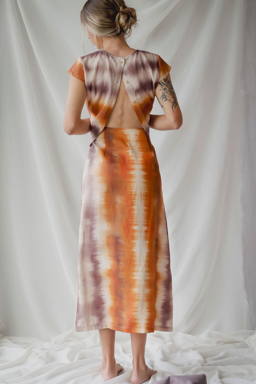 BUTTON SKIRT | TIE-DYE