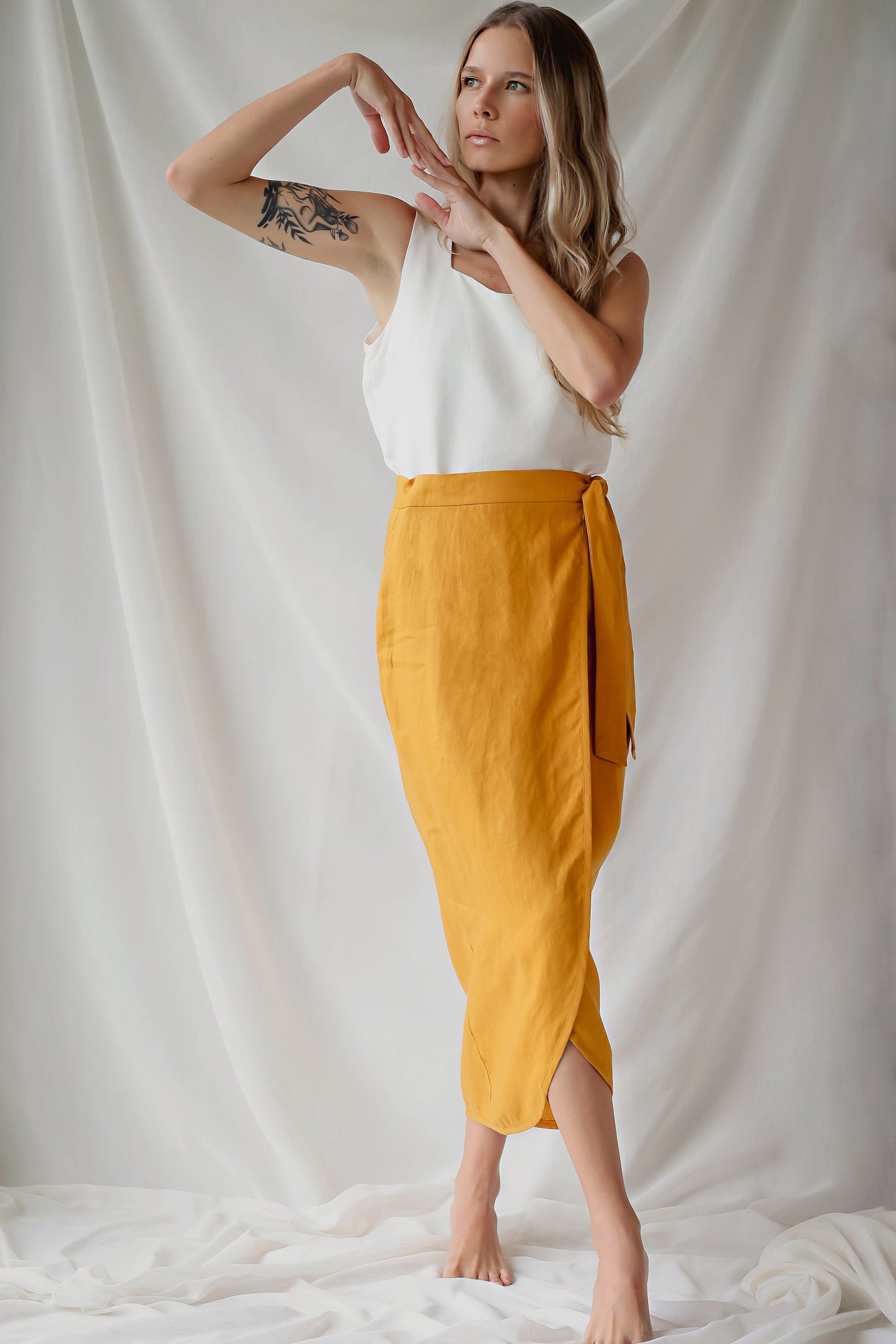 WRAP SKIRT| MARIGOLD