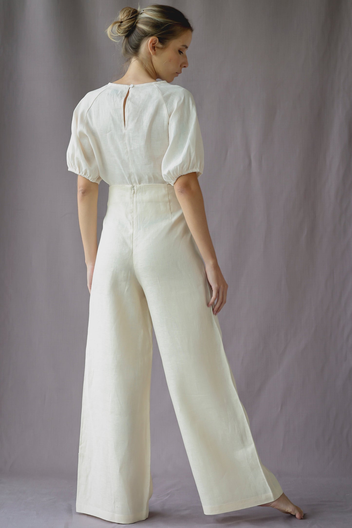 LINEN GIULIA PANTS | IVORY