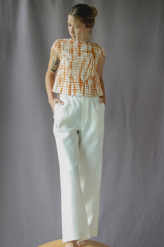 LINEN HELGE PANTS | IVORY