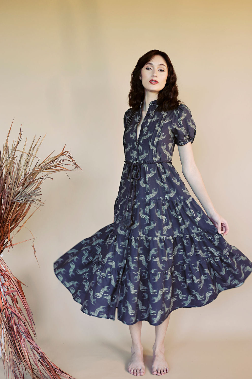 PRINTED SELINA DRESS - JAGUARS