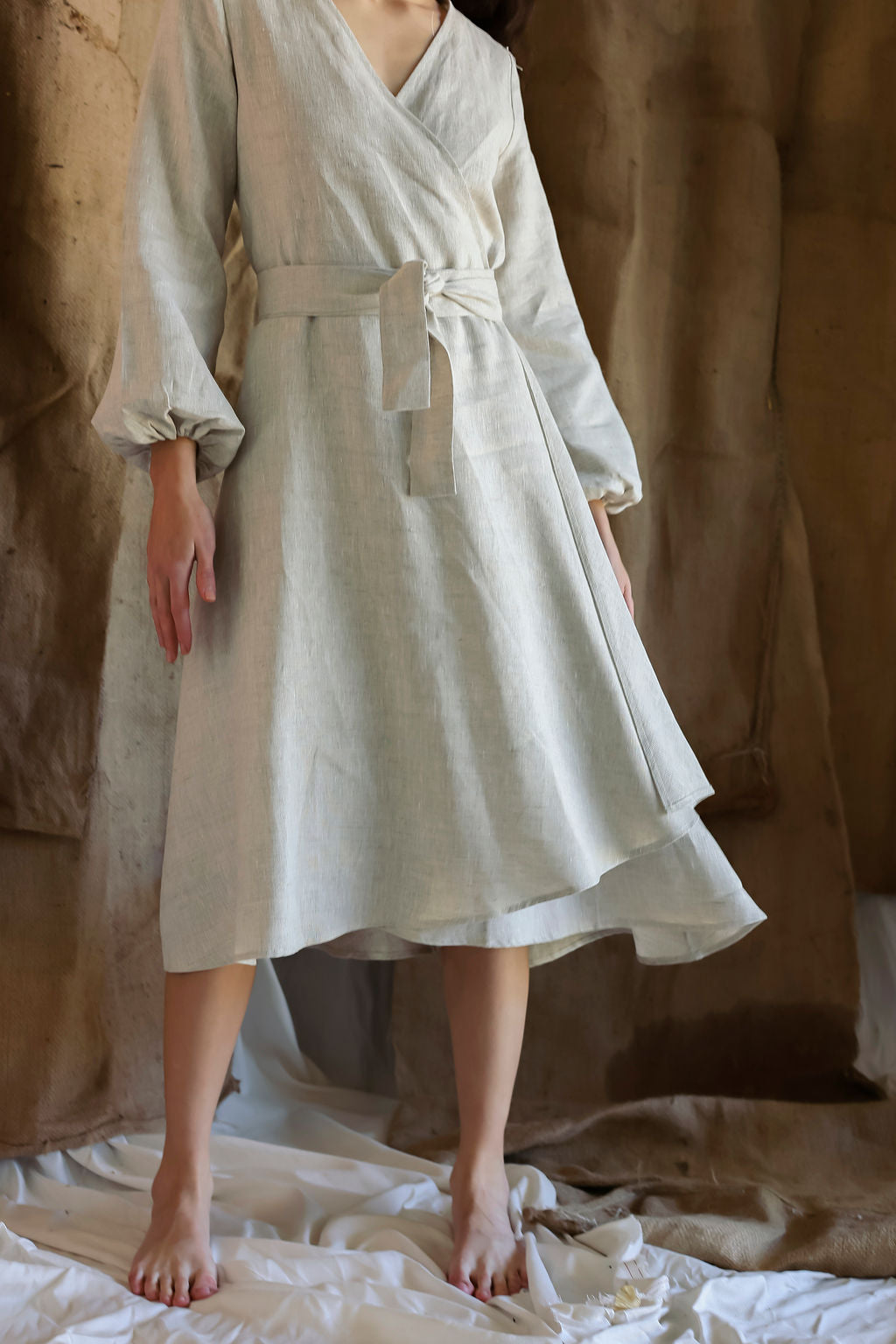 Wrap Dress Beige