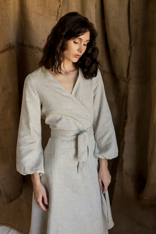 Wrap Dress Beige