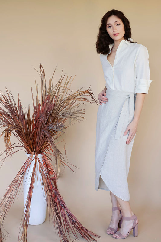 Wrap Skirt Beige